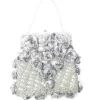 Silver Vintage Crochet Style Evening Bag
