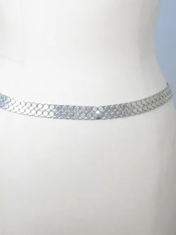 Silver Vintage Textured Belt S/M