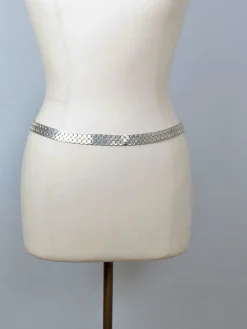 Silver Vintage Textured Belt S/M
