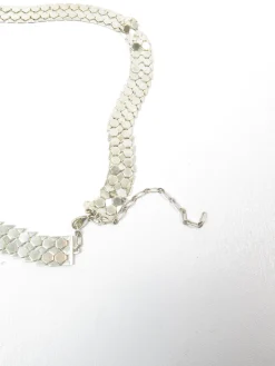 Silver Vintage Textured Belt S/M