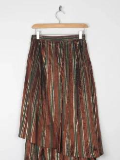 Sparkly Midi Taffeta Layered Vintage Skirt 26