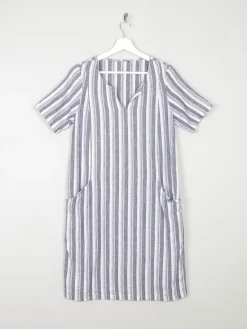 Striped Grey & Black Tunic Dress S