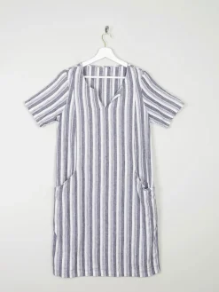 Striped Grey & Black Tunic Dress S