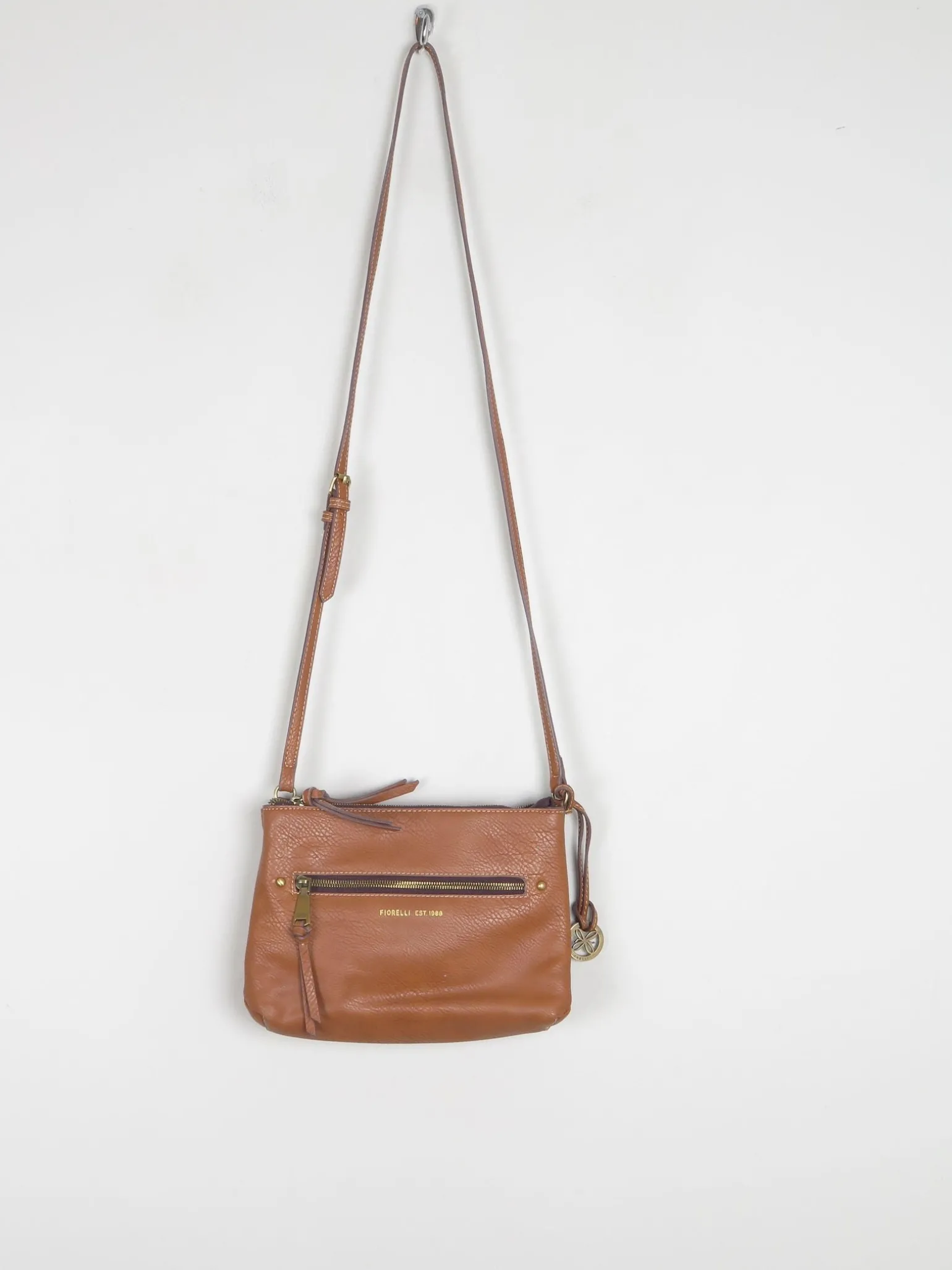 Tan Leather Vintage Fiorelli Cross Body Bag