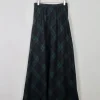 Tartan Wool Vintage Maxi Skirt S 27"