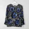 Vintage Beaded Silk Top M