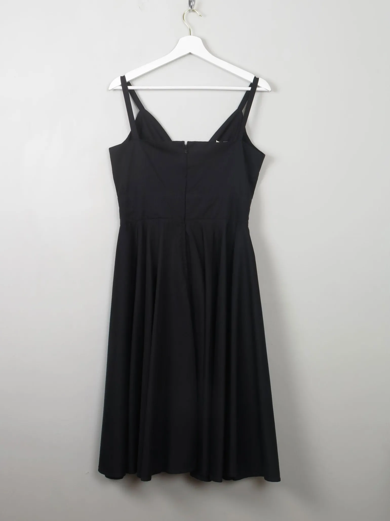 Vintage Black & Embroidered Dress S