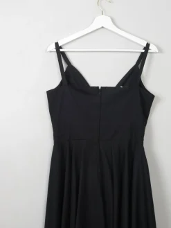 Vintage Black & Embroidered Dress S