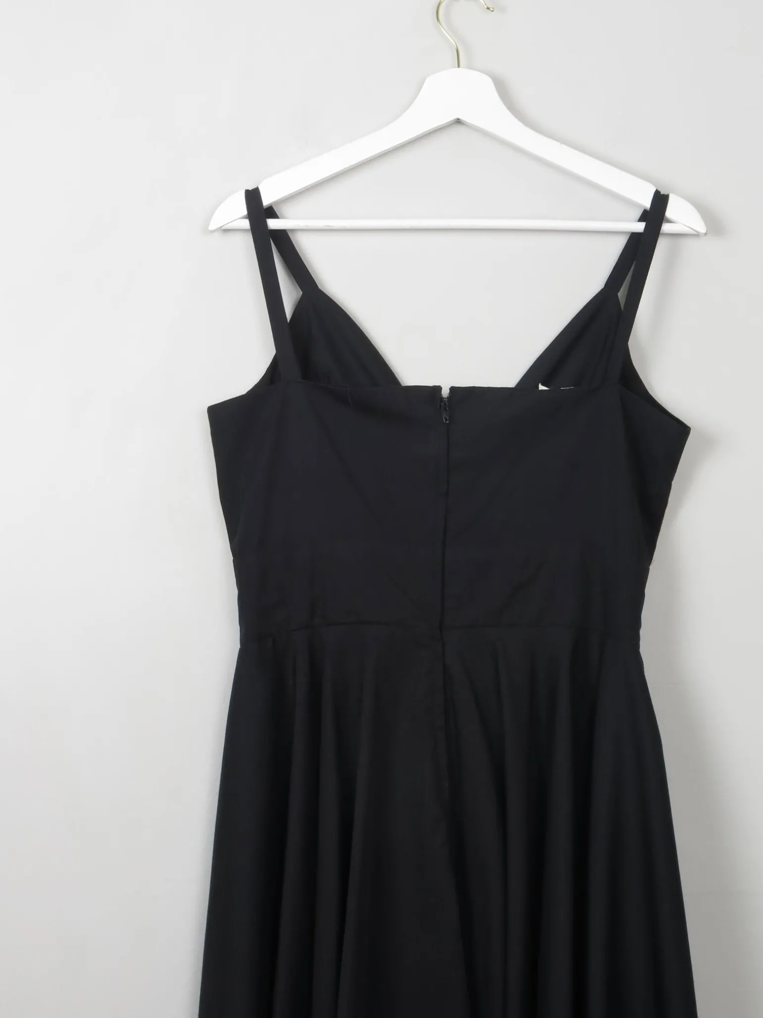 Vintage Black & Embroidered Dress S