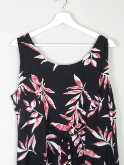 Vintage Black & Pink Printed 90s Button Down Dress L