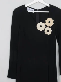 Vintage Black Crepe Richard Lewis Dress S/M