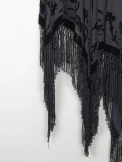 Vintage Black Devore Pearse Fionda Skirt S/M
