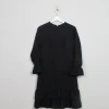 Vintage Black Dress With Frills XS