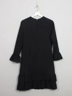Vintage Black Dress With Frills XS