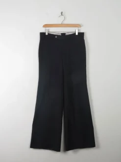 Vintage Black Flared Trousers 31"W 31L