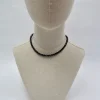 Vintage Black French Glass Short Necklace