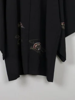 Vintage Black Kimono M