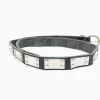 Vintage Black Leather & Metal Belt S/M
