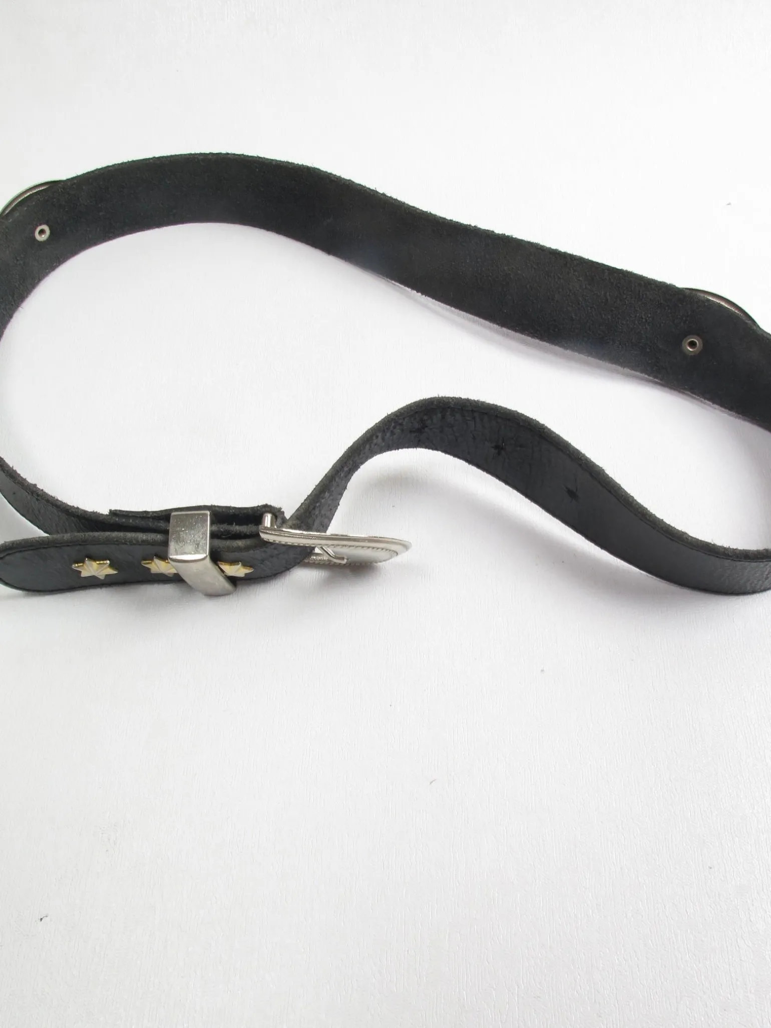 Vintage Black Leather Belt XS/S