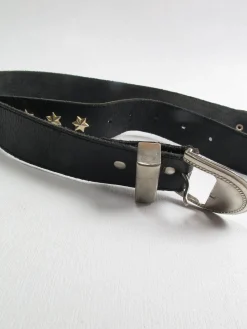 Vintage Black Leather Belt XS/S