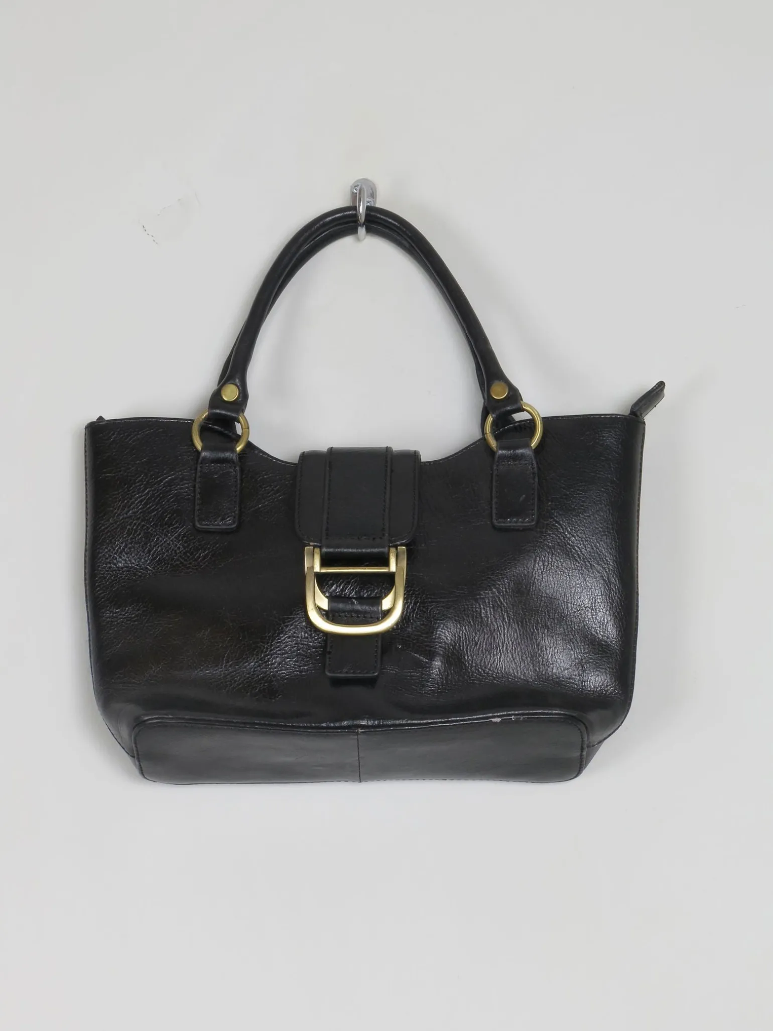 Vintage Black Leather Handbag