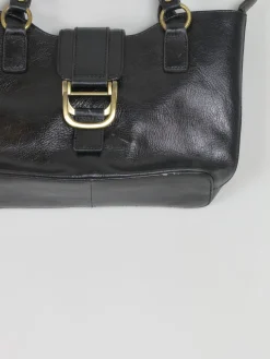 Vintage Black Leather Handbag