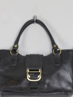 Vintage Black Leather Handbag