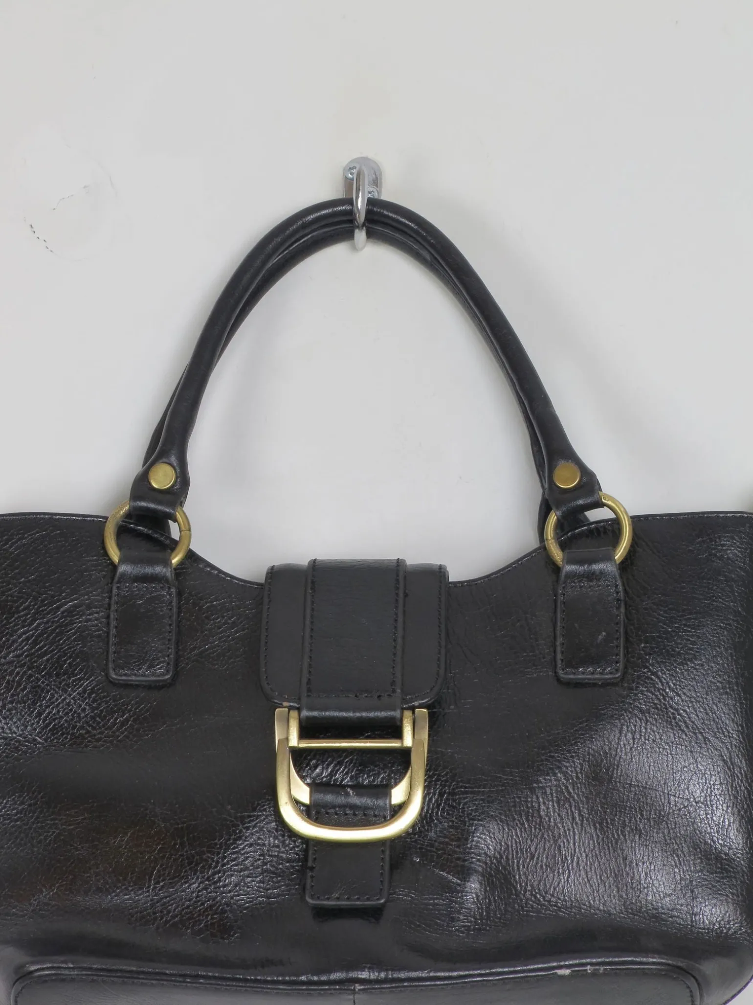 Vintage Black Leather Handbag