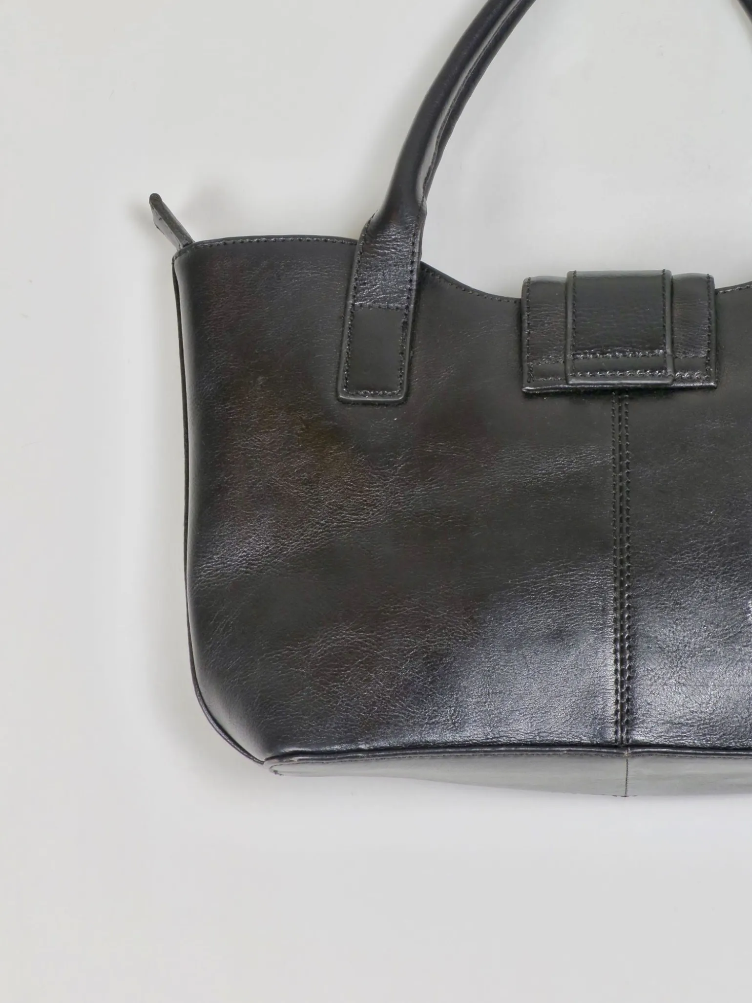 Vintage Black Leather Handbag