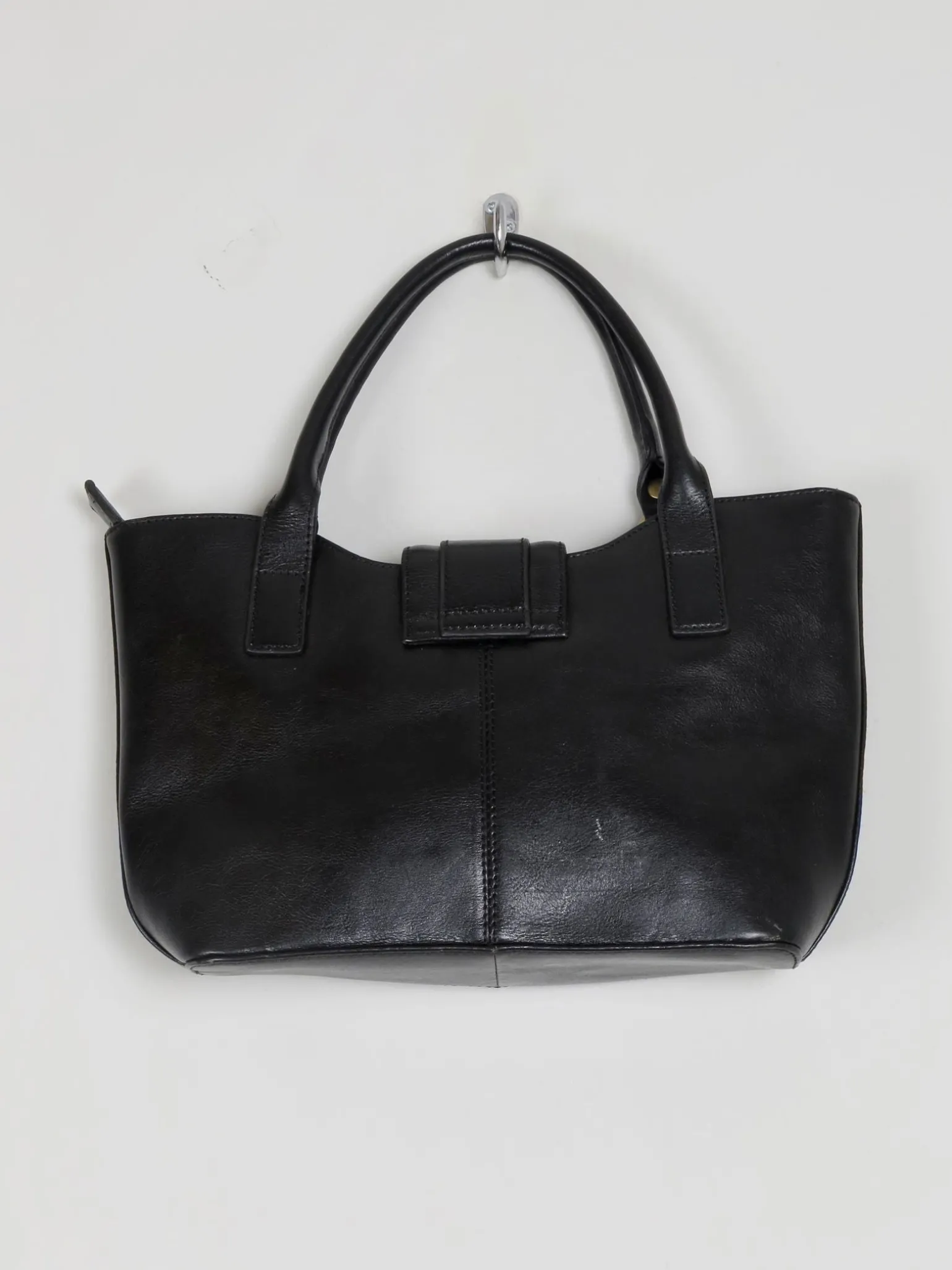 Vintage Black Leather Handbag