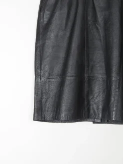 Vintage Black Leather Skirt S
