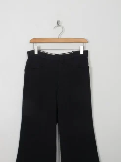 Vintage Black 1970s Flared Trousers 27