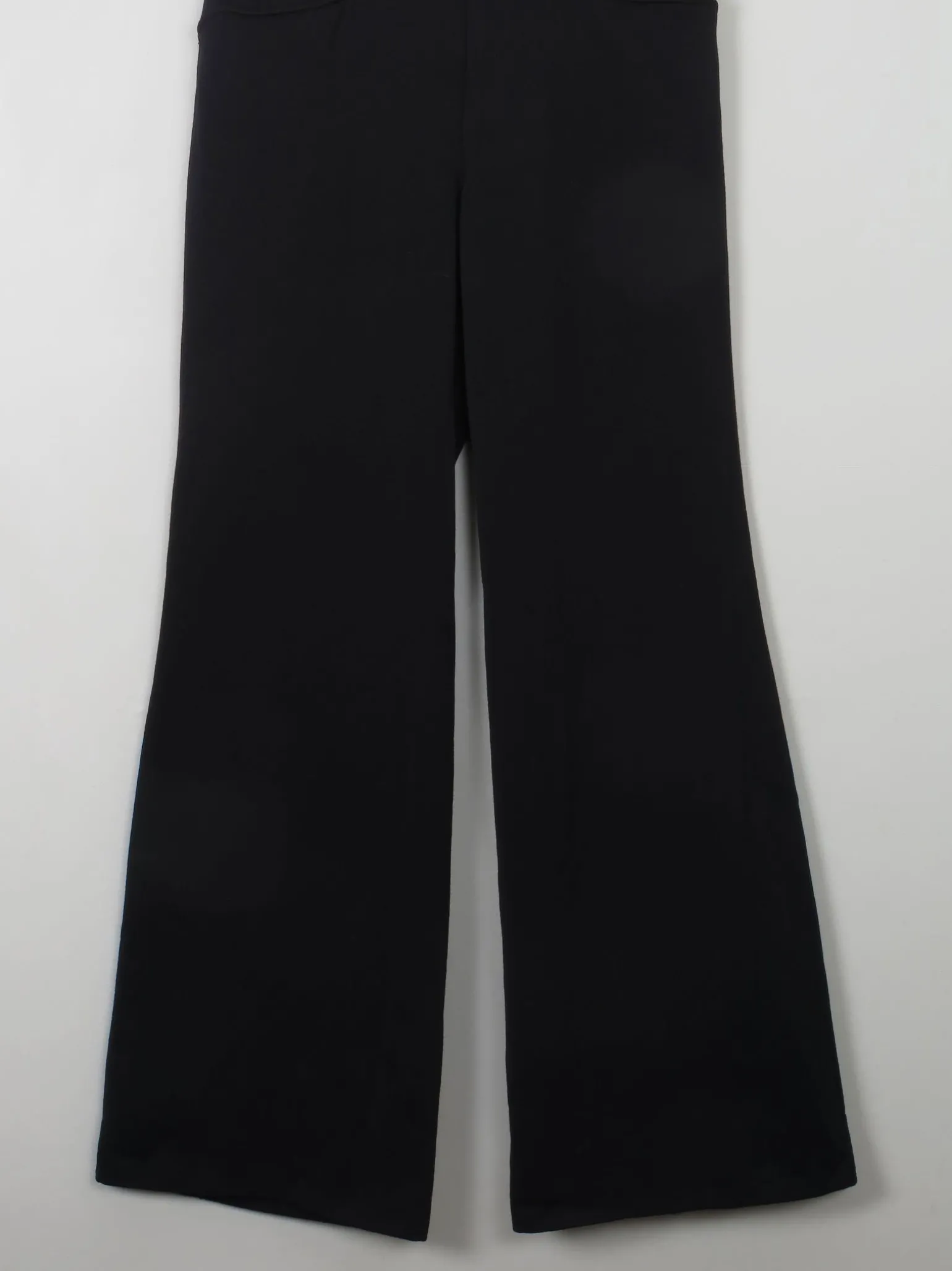 Vintage Black 1970s Flared Trousers 27"W XS