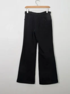 Vintage Black 1970s Flared Trousers 27