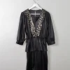Vintage Black 1980s Star Dress S