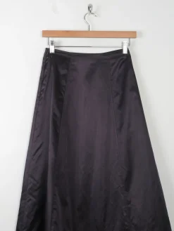 Vintage Black Satin Full Skirt 25