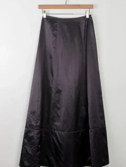 Vintage Black Satin Full Skirt 25