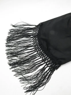 Vintage Black Silk Beggars Pouch Bag