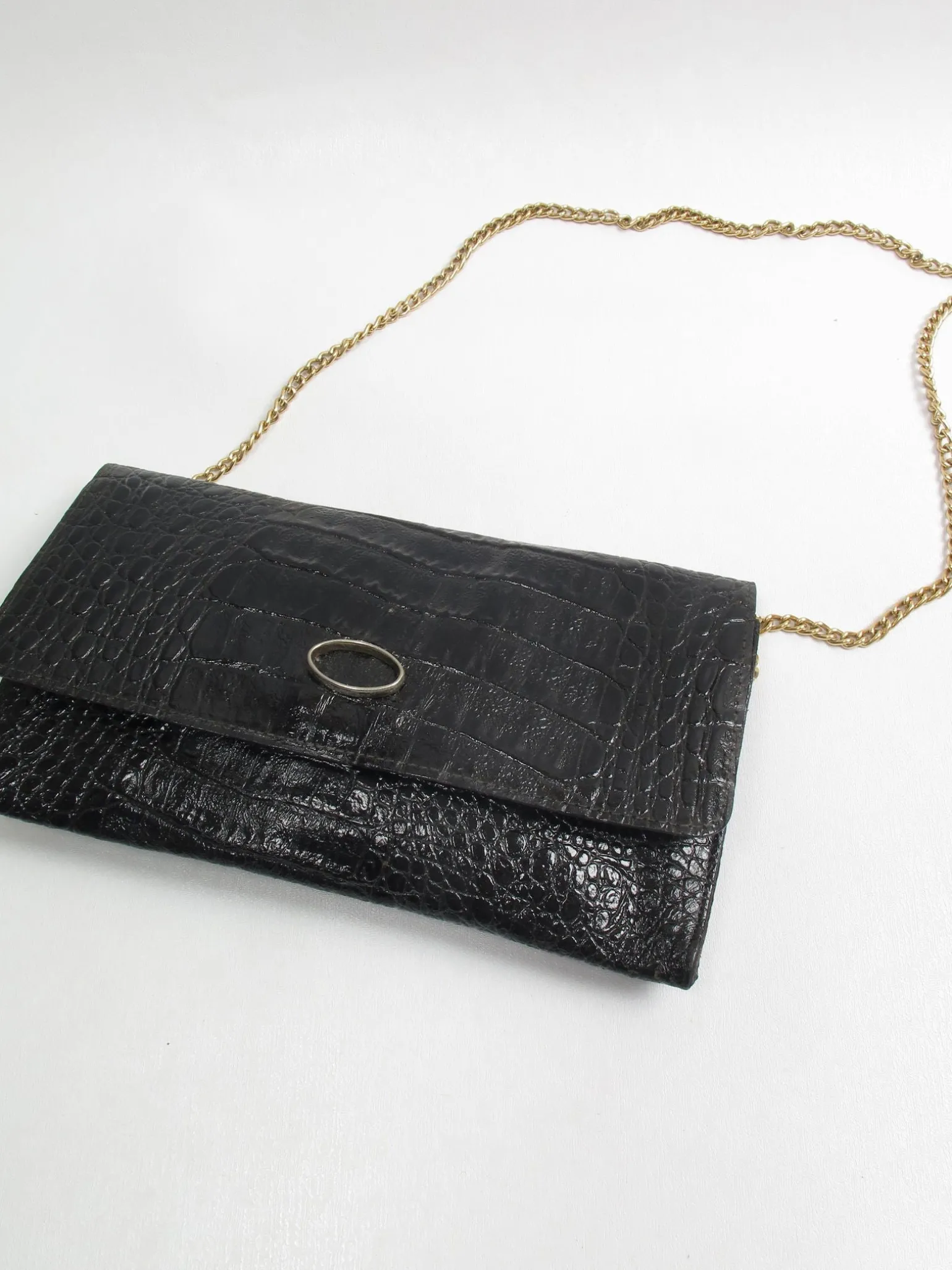 Vintage Black Textured Bag
