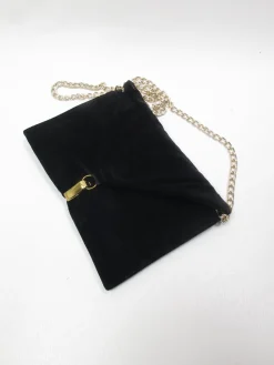 Vintage Black Velvet Evening Bag