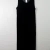 Vintage Black Velvet Laura Ashley Dress L