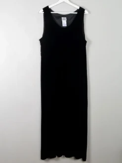 Vintage Black Velvet Laura Ashley Dress L