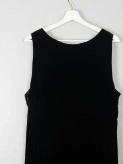Vintage Black Velvet Laura Ashley Dress L