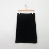 Vintage Black Velvet Pencil Skirt S