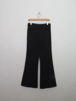 Vintage Black Wool Flared Trousers 27