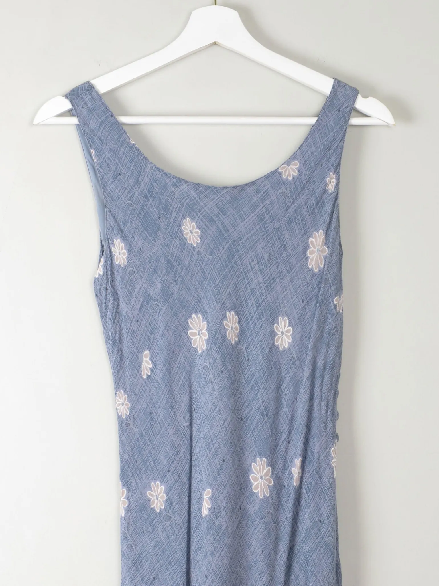 Vintage Blue Floral Slip Dress XS/S