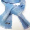 Vintage Blue Mohair Wool Foxford Scarf