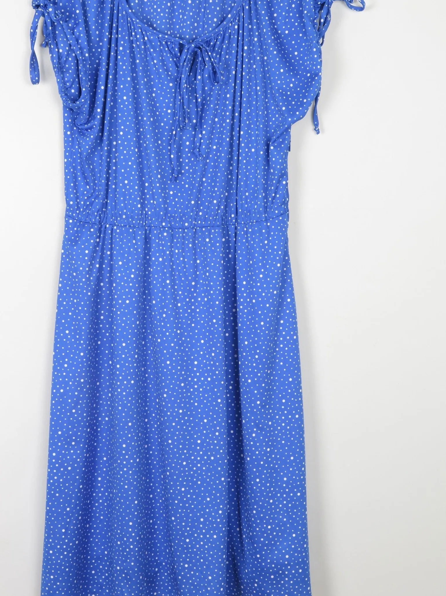 Vintage Blue Polka Dot Dress L/XL