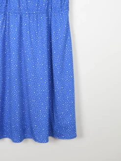 Vintage Blue Polka Dot Dress L/XL