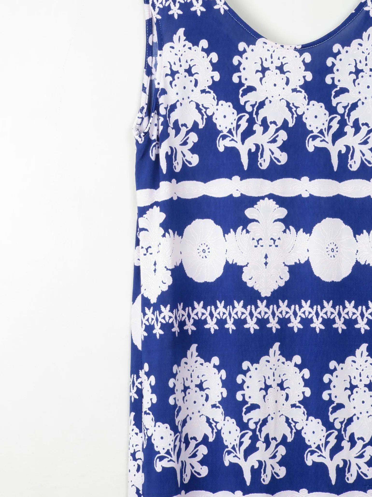 Vintage Blue Printed Maxi Dress S/M